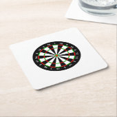 Dartboard Rechteckiger Pappuntersetzer (angewinkelt)