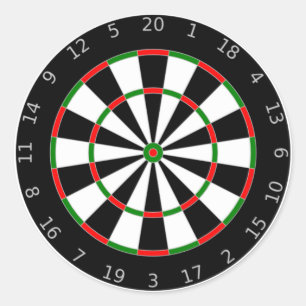 DARTBOARD RUNDER AUFKLEBER