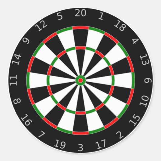 DARTBOARD RUNDER AUFKLEBER (Vorderseite)