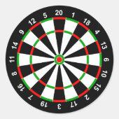 Dartboard Runder Aufkleber (Vorderseite)