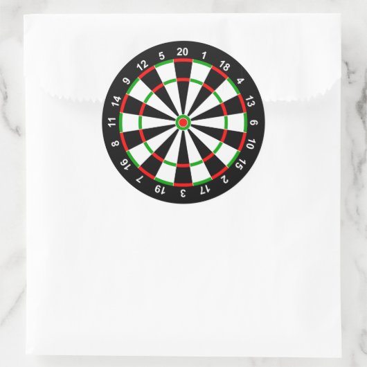 Dartboard Runder Aufkleber (Tasche)