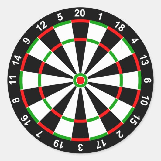 Dartboard Runder Aufkleber (Vorderseite)