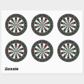 Dartboard Runder Aufkleber (Blatt)
