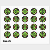 Dartboard Runder Aufkleber (Blatt)