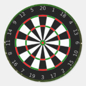 Dartboard Runder Aufkleber (Vorderseite)