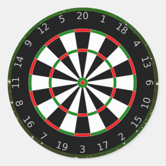 Dartboard Runder Aufkleber (Vorderseite)