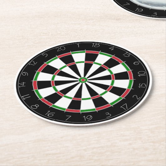 Dartboard Runder Pappuntersetzer (Angewinkelt)
