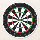 Dartboard Runder Pappuntersetzer (Vorderseite)