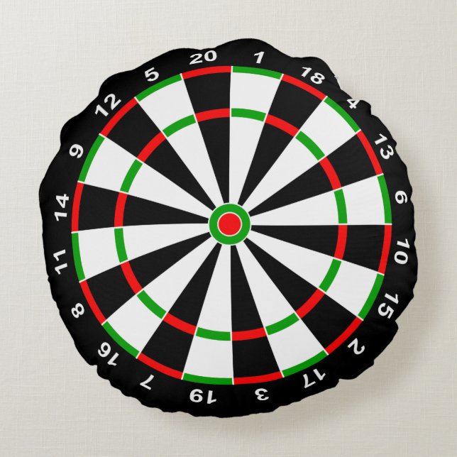 Dartboard Rundes Kissen (Rückseite)