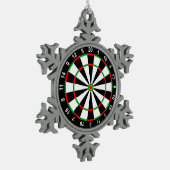 Dartboard Schneeflocken Zinn-Ornament (Links)