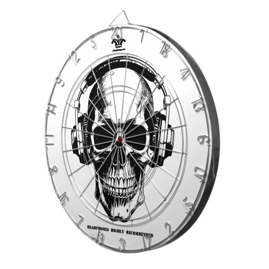 Dartboard Scull With Headphones Dartscheibe (Vorderseite rechts)