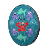 Dartboard "Sea Creatures individuelle Name" Dartscheibe (Vorderseite rechts)