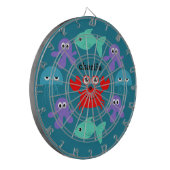 Dartboard "Sea Creatures individuelle Name" Dartscheibe (Vorderseite Links)