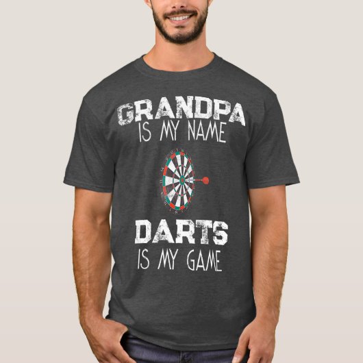 Dartboard Shirt Dart Throwing Opa (Vorderseite)