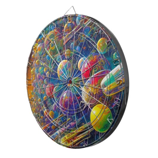 Dartboard Space Race Dartscheibe (Vorderseite rechts)