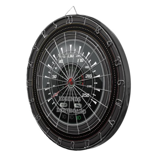 Dartboard Speedometer Edition mit personalisierten Dartscheibe (Vorderseite rechts)