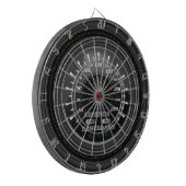 Dartboard Speedometer Edition mit personalisierten Dartscheibe (Vorderseite Links)