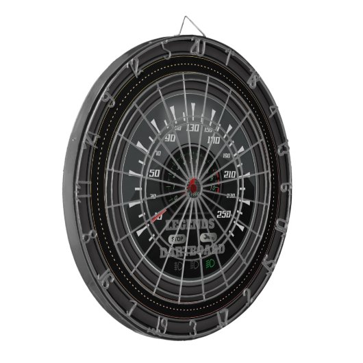 Dartboard Speedometer Edition mit personalisierten Dartscheibe (Vorderseite Links)