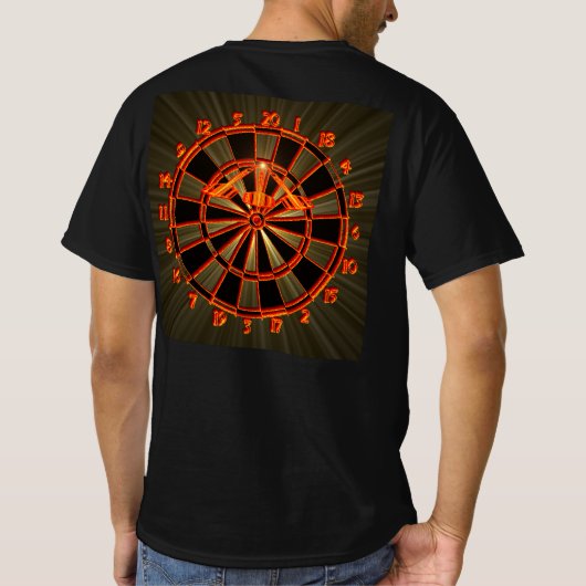 Dartboard Spezialdesign - Strahlen und Supernova T-Shirt (Rückseite)
