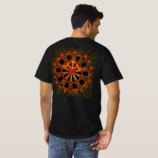 Dartboard Spezialdesign - Strahlen und Supernova T-Shirt (Schwarz voll)