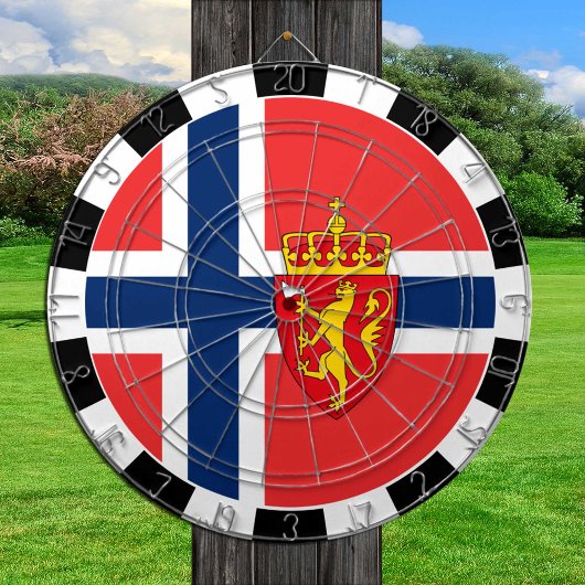 Dartboard, Spielbrett, norwegische Flagge Dartscheibe