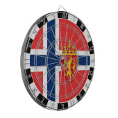 Dartboard, Spielbrett, norwegische Flagge Dartscheibe (Vorderseite Links)