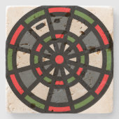 Dartboard Steinuntersetzer (Vorderseite)
