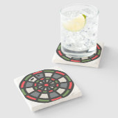 Dartboard Steinuntersetzer (Seitenansicht)