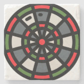 Dartboard Steinuntersetzer (Vorderseite)