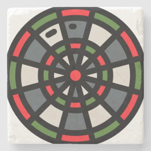Dartboard Steinuntersetzer (Vorderseite)