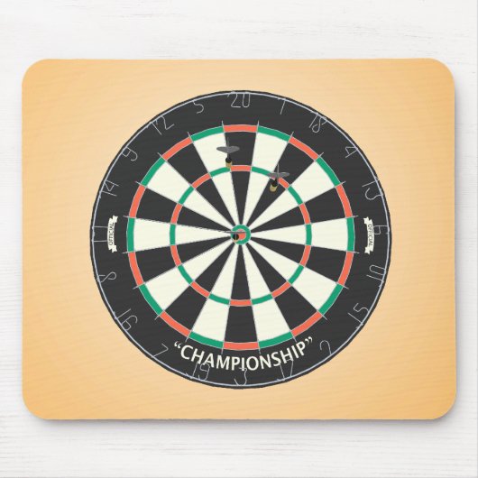 Dartboard u. Pfeile: Modell 3D: Mousepad (Vorne)