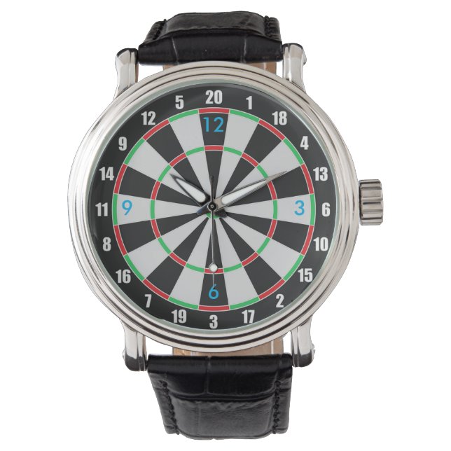 Dartboard-Uhr Armbanduhr (Vorderseite)