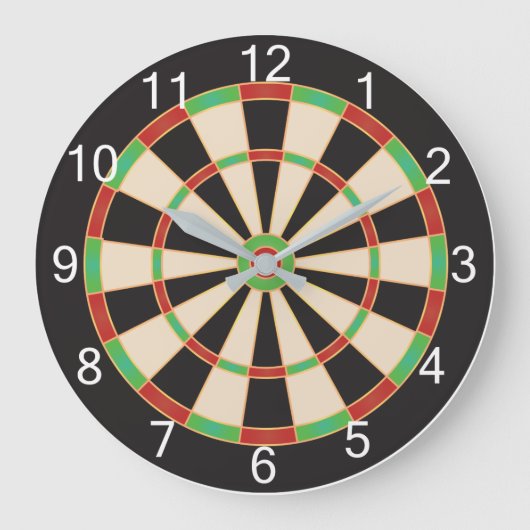 Dartboard-Uhr Große Wanduhr (Vorderseite)