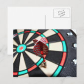Dartboard und Dart Postkarte (Vorne/Hinten)