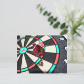 Dartboard und Dart Postkarte (Stehend Vorderseite)