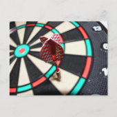Dartboard und Dart Postkarte (Vorderseite)