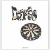 Dartboard und Dartboard Aufkleber (Blatt)