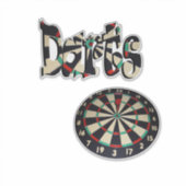Dartboard und Dartboard Aufkleber (Vorderseite)