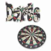 Dartboard und Dartboard Aufkleber (Vorderseite)