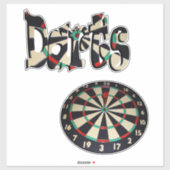 Dartboard und Dartboard Aufkleber (Blatt)