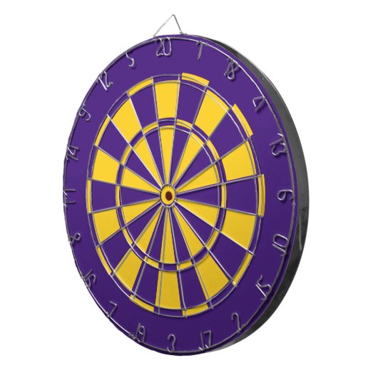 Dartboard und Dartboard des lila- und Gold-Teams Dartscheibe (Vorderseite rechts)
