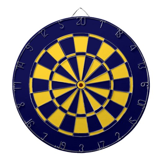 Dartboard und Dartboard des Navy Blue and Gold Tea Dartscheibe (vorne)