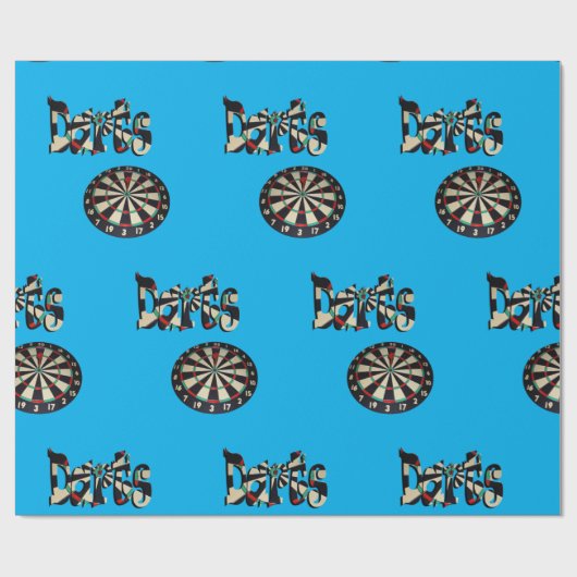 Dartboard und Dartboard Geschenkpapier (Flach)
