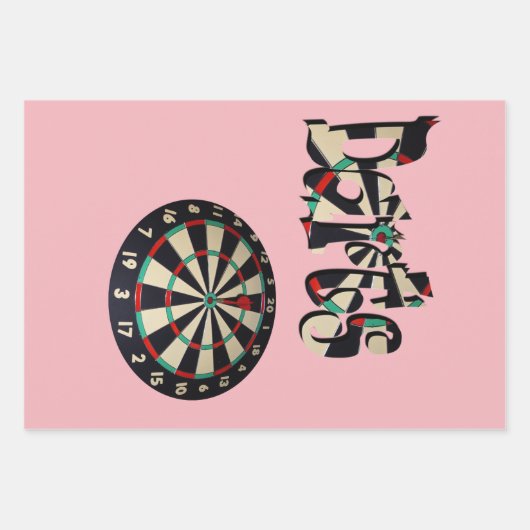 Dartboard und Dartboard Geschenkpapier Set (Vorderseite 3)