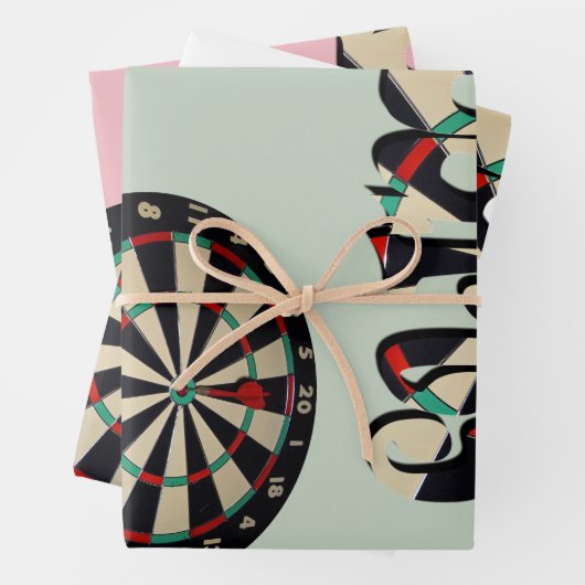 Dartboard und Dartboard Geschenkpapier Set (Beispiel)