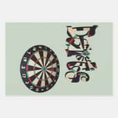 Dartboard und Dartboard Geschenkpapier Set (Vorderseite)