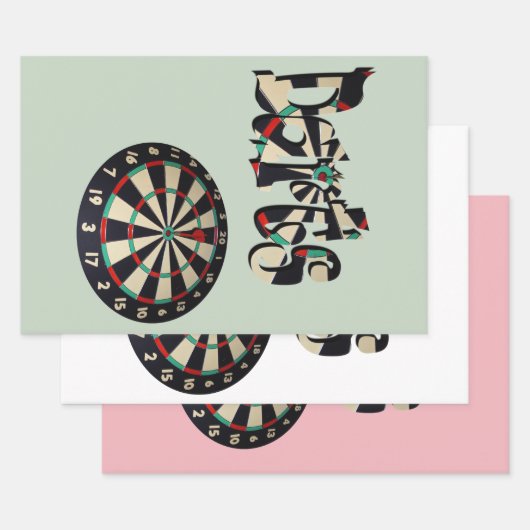 Dartboard und Dartboard Geschenkpapier Set (Set)