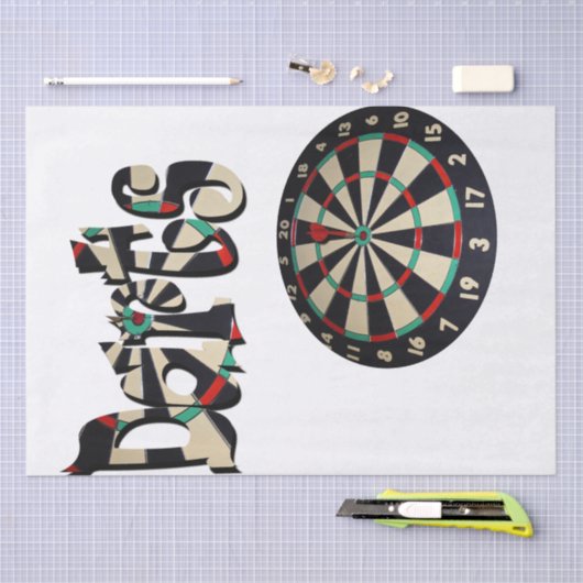 Dartboard und Dartboard Seidenpapier (Handwerk)
