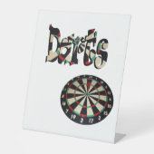 Dartboard und Dartboard Sockelschild (Vorderseite)