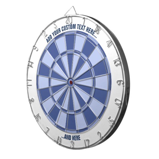 Dartboard von Pastell-Blues mit benutzerdefinierte Dartscheibe (Vorderseite rechts)